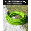 imageRAINPOINT Garden Hose 100ft  lightweight Heavy Duty Water Hose with Swivel Handle  Flexible Hybrid Rubber 58quot Male to Female75ft