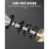 imageRAINPOINT Garden Hose Nozzle Heavy Duty Metal Water Hose Sprayer Nozzle with 9 Adjustable Spray Patterns High Pressure Hand Sprayer for Watering Plants ampamp LawnsBlackBlack