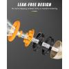 imageRAINPOINT Garden Hose Nozzle Heavy Duty Metal Water Hose Sprayer Nozzle with 9 Adjustable Spray Patterns High Pressure Hand Sprayer for Watering Plants ampamp LawnsBlackOrange
