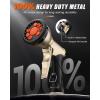 imageRAINPOINT Garden Hose Nozzle Hose Sprayer Nozzle with 9 Spray Patterns High Pressure Water Hose Nozzle Heavy Duty Metal Hand Sprayer Watering Plants and Lawn Car Washing Pet ShoweringGreenOrange