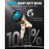 imageRAINPOINT Garden Hose Nozzle Hose Sprayer Nozzle with 9 Spray Patterns High Pressure Water Hose Nozzle Heavy Duty Metal Hand Sprayer Watering Plants and Lawn Car Washing Pet ShoweringBlueBlue