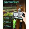 imageRAINPOINT Sprinkler Timer 2 Outlet Water Timer for Garden Hose Drip Irrigation Timer for Yard Outdoor Watering Rain DelayManualAutomatic System Controller Brass Inlet V2Plastic