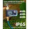 imageRAINPOINT Sprinkler Timer with Brass Inlet ampamp Outlet Programmable Hose Timer for Garden Soaker Hose Watering Timer with Rain DelayManual Watering System Digital Drip Irrigation for Yard LawnGreen
