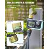 imageRAINPOINT Sprinkler Timer with Brass Inlet ampamp Outlet Programmable Hose Timer for Garden Soaker Hose Watering Timer with Rain DelayManual Watering System Digital Drip Irrigation for Yard LawnGreen