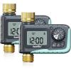 imageRAINPOINT Sprinkler Timer with Brass Inlet ampamp Outlet Programmable Hose Timer for Garden Soaker Hose Watering Timer with Rain DelayManual Watering System Digital Drip Irrigation for Yard LawnGreen