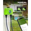 imageRAINPOINT WiFi Water Timer for Garden Hose 2 Zone Smart Hose Timer WiFi Sprinkler Controller with Antenna Gateway Support WiFi ampamp Ethernet Connection Automatic Watering System for Lawn and YardGreen