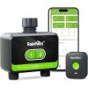 imageRainPoint WiFi Water Timer for Garden Hose with Brass Inlet 2Zone Smart Hose Timer WiFi Irrigation Controller Automatic Sprinkler Watering System for Lawns and YardGreen