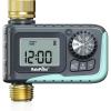 imageRAINPOINT Sprinkler Timer with Brass Inlet ampamp Outlet Programmable Hose Timer for Garden Soaker Hose Watering Timer with Rain DelayManual Watering System Digital Drip Irrigation for Yard LawnGreen