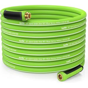imageRAINPOINT Garden Hose 100ft  lightweight Heavy Duty Water Hose with Swivel Handle  Flexible Hybrid Rubber 58quot Male to Female100ft
