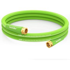 imageRAINPOINT Garden Hose 100ft  lightweight Heavy Duty Water Hose with Swivel Handle  Flexible Hybrid Rubber 58quot Male to Female10ft