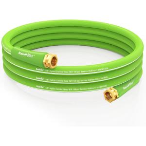imageRAINPOINT Garden Hose 100ft  lightweight Heavy Duty Water Hose with Swivel Handle  Flexible Hybrid Rubber 58quot Male to Female15ft