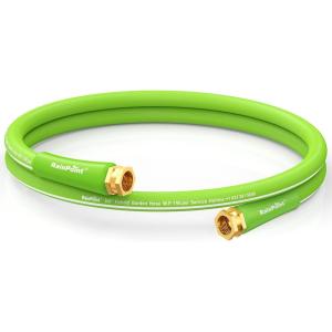 imageRAINPOINT Garden Hose 100ft  lightweight Heavy Duty Water Hose with Swivel Handle  Flexible Hybrid Rubber 58quot Male to Female5ft