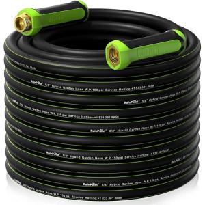 imageRAINPOINT Garden Hose 50ft x 58quot Water Hose Heavy Duty Flexible Lightweight Durable Hybrid Hose with Swivel Handle for Yard Car Wash Pets No Kink Male to Female Fittings100FT