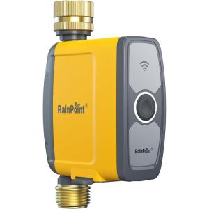 imageRAINPOINT WiFi Water Timer Smart Hose Timer for Garden Hose WiFi Irrigation Controller Smart Sprinkler System Valve APP ampamp Voice Control WeatherBased Automatic Rain Delay Brass Inlet ampamp OutletTimer without WiFi hub