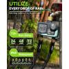 imageRAINPOINT 2 Zone Sprinkler Timer with Brass Inlet and Outlet  Water Timer for Garden Hose with Rain DelayManual WateringAutomatic Irrigation Controller System  Water Hose Timer for Yard LawnBrass