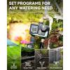 imageRAINPOINT 2 Zone Sprinkler Timer with Brass Inlet and Outlet  Water Timer for Garden Hose with Rain DelayManual WateringAutomatic Irrigation Controller System  Water Hose Timer for Yard LawnBrass
