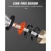 imageRAINPOINT Garden Hose Nozzle Hose Sprayer Nozzle with 9 Spray Patterns High Pressure Water Hose Nozzle Heavy Duty Metal Hand Sprayer Watering Plants and Lawn Car Washing Pet ShoweringGrey 2pcsOrange
