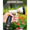 imageRAINPOINT Garden Hose Nozzle Hose Sprayer Nozzle with 9 Spray Patterns High Pressure Water Hose Nozzle Heavy Duty Metal Hand Sprayer Watering Plants and Lawn Car Washing Pet ShoweringGrey 2pcsGray
