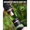 imageRAINPOINT Garden Hose Nozzle Hose Sprayer Nozzle with 9 Spray Patterns High Pressure Water Hose Nozzle Heavy Duty Metal Hand Sprayer Watering Plants and Lawn Car Washing Pet ShoweringGrey 2pcsGreen