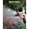 imageRAINPOINT Garden Hose Nozzle Hose Sprayer Nozzle with 9 Spray Patterns High Pressure Water Hose Nozzle Heavy Duty Metal Hand Sprayer Watering Plants and Lawn Car Washing Pet ShoweringGrey 2pcsGray