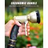 imageRAINPOINT Garden Hose Nozzle Hose Sprayer Nozzle with 9 Spray Patterns High Pressure Water Hose Nozzle Heavy Duty Metal Hand Sprayer Watering Plants and Lawn Car Washing Pet ShoweringGrey 2pcsOrange