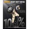 imageRAINPOINT Garden Hose Nozzle Hose Sprayer Nozzle with 9 Spray Patterns High Pressure Water Hose Nozzle Heavy Duty Metal Hand Sprayer Watering Plants and Lawn Car Washing Pet ShoweringGrey 2pcsGray