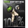imageRAINPOINT Garden Hose Nozzle Hose Sprayer Nozzle with 9 Spray Patterns High Pressure Water Hose Nozzle Heavy Duty Metal Hand Sprayer Watering Plants and Lawn Car Washing Pet ShoweringGrey 2pcsGreen