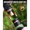 imageRAINPOINT Garden Hose Nozzle Hose Sprayer Nozzle with 9 Spray Patterns High Pressure Water Hose Nozzle Heavy Duty Metal Hand Sprayer Watering Plants and Lawn Car Washing Pet ShoweringGrey 2pcsOrange