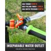 imageRAINPOINT Garden Hose Splitter 2 Way Heavy Duty Water Hose Y Spigot Splitter with Shutoff Valves 100 Metal Body Outdoor Faucet Splitter 19quot Extra Long Metal Handle 34quot GHT Thread 2 GreenOrange