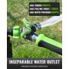 imageRAINPOINT Garden Hose Splitter 2 Way Heavy Duty Water Hose Y Spigot Splitter with Shutoff Valves 100 Metal Body Outdoor Faucet Splitter 19quot Extra Long Metal Handle 34quot GHT Thread 1 BlueGreen