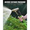 imageRAINPOINT Heavy Duty Metal Spray Nozzle for Garden Hose High Pressure Garden Hose Nozzle with Adjustable Spray Patterns for Watering Plants Car Washing and Pet Showering 2 pcsAdjustable Patterns