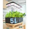 imageRAINPOINT Indoor Hydroponics Growing System13 Pods Hydroponic Garden Planter Vegetable Growing System Kit Kitchen for Women Hydro Garden Herb GrowerBrown