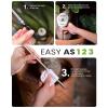 imageRAINPOINT Soil Moisture Meter for Plants  Accurate Plant Water Meter for Houseplants and Outdoor PlantsGardeningFarmingNo Batteries NeededWhiteWhite