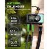 imageRAINPOINT Sprinkler Timer 4 Outlets Hose Timer with Brass Inlet with Rain DelayManualAutomatic Controller System Programmable Digital for Lawn Yard 4 ZoneSky Blue