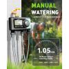imageRAINPOINT Sprinkler Timer 4 Outlets Hose Timer with Brass Inlet with Rain DelayManualAutomatic Controller System Programmable Digital for Lawn Yard 4 ZoneSky Blue