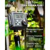 imageRAINPOINT Sprinkler Timer with 3 Different Programs Waterproof Hose Timer Brass Inlet with Rain DelayManualAutomatic Irrigation System 1 OutletMetal