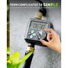 imageRAINPOINT Sprinkler Timer with 3 Different Programs Waterproof Hose Timer Brass Inlet with Rain DelayManualAutomatic Irrigation System 1 OutletMetal