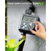 imageRAINPOINT Sprinkler Timer with 3 Different Programs Waterproof Hose Timer Brass Inlet with Rain DelayManualAutomatic Irrigation System 1 OutletPlastic