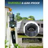 imageRAINPOINT Water Flow Meter Measure Consumption and Flow Rate up to 99999 GallonLiter 5 Accuracy Water Meter for RV Garden Hose Pool Lawn Sprinkler ampamp Nozzle SprayerPlastic