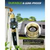 imageRAINPOINT Water Flow Meter Measure Consumption and Flow Rate up to 99999 GallonLiter 5 Accuracy Water Meter for RV Garden Hose Pool Lawn Sprinkler ampamp Nozzle SprayerBrass