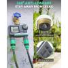 imageRAINPOINT Water Timer for Garden Hose  Sprinkler Timer with Brass Swivel  Rain DelayManual WateringAutomatic Irrigation Programmable Faucet for Yard 2 Outlet2