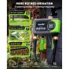 imageRAINPOINT WiFi Sprinkler Timer 4 Zone Outdoor Smart Water Timer for Garden Hose with Brass Inlet Custom Programs via APPVoice Control for Automatic Watering SystemGreen
