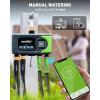 imageRAINPOINT WiFi Sprinkler Timer 4 Zone Outdoor Smart Water Timer for Garden Hose with Brass Inlet Custom Programs via APPVoice Control for Automatic Watering SystemGreen