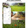 imageRAINPOINT WiFi Sprinkler Timer 4 Zone Outdoor Smart Water Timer for Garden Hose with Brass Inlet Custom Programs via APPVoice Control for Automatic Watering SystemGreen