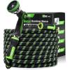 imageRAINPOINT Metal Garden Hose 25 ft  Nokink 304 Steel Water Hose with 10 mode Nozzle  Brass Connection Swivel Handle Flexible HoseLightweight Puncture25ft