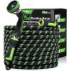 imageRAINPOINT Metal Garden Hose 25 ft  Nokink 304 Steel Water Hose with 10 mode Nozzle  Brass Connection Swivel Handle Flexible HoseLightweight Puncture50ft