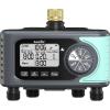 imageRAINPOINT Sprinkler Timer 4 Outlets Hose Timer with Brass Inlet with Rain DelayManualAutomatic Controller System Programmable Digital for Lawn Yard 4 ZoneSky Blue
