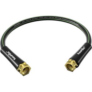 imageRAINPOINT Short Garden Hose 3ft x 58quot Water Hose Heavy Duty Flexible Lightweight Durable Hybrid Hose with Swivel Handle for Yard Car Wash Pets No Kink Male to Female Fittings3FT