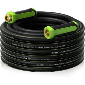imageRAINPOINT Short Garden Hose 3ft x 58quot Water Hose Heavy Duty Flexible Lightweight Durable Hybrid Hose with Swivel Handle for Yard Car Wash Pets No Kink Male to Female Fittings50FT