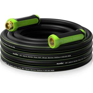 imageRAINPOINT Short Garden Hose 3ft x 58quot Water Hose Heavy Duty Flexible Lightweight Durable Hybrid Hose with Swivel Handle for Yard Car Wash Pets No Kink Male to Female Fittings25FT